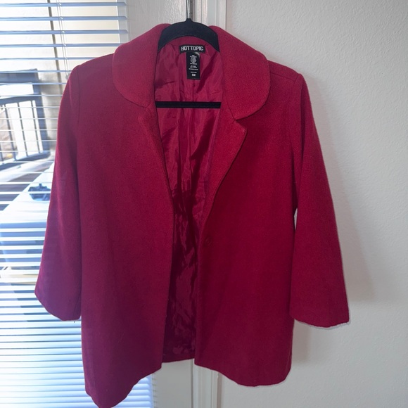 Red coat from Hot topic in size small - Picture 4 of 6